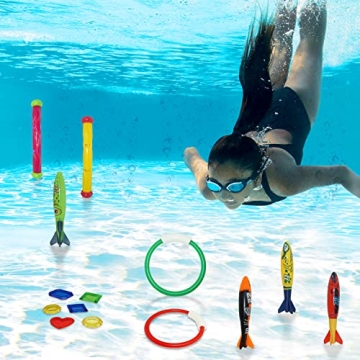 JOYIN Diving Toys for Kids - 18Pcs Fun Pool Set