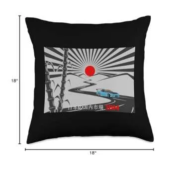 JDM Drifting Car Extreme Racing Design Throw Pillow