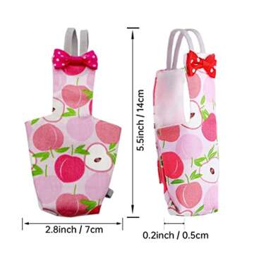 6 Pieces Bird Diapers, Washable Reusable Parrots Nappy with Waterproof Inner Layer Soft Small Pet Bi...