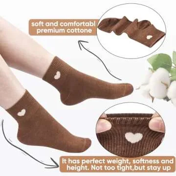 Corlap Women's Cotton Crew Socks Gift Box for Women