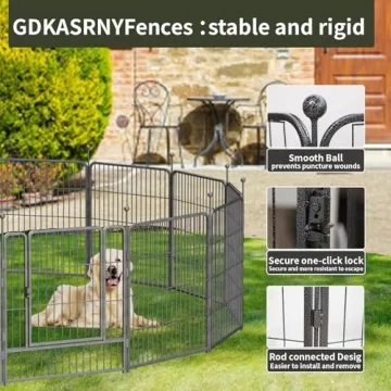 Flexible Heavy Duty Dog Playpen for Indoor Outdoor Use
