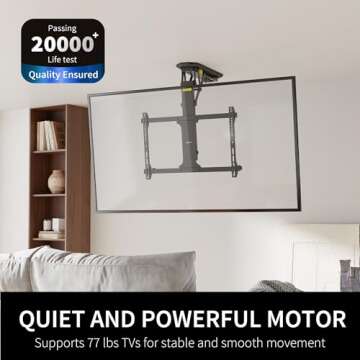 VIVO Electric Ceiling TV Mount for 32 to 70 inch Screens, Large Flip Down Motorized Pitched Roof VESA Mount, Master Pack, Black, MOUNT-E-FD70
