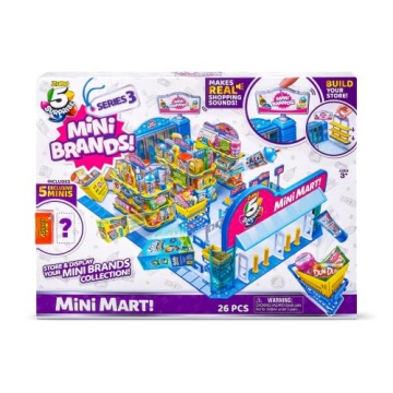 5 Surprise Mini Brands Mini Mart Playset with 5 Mystery Minis