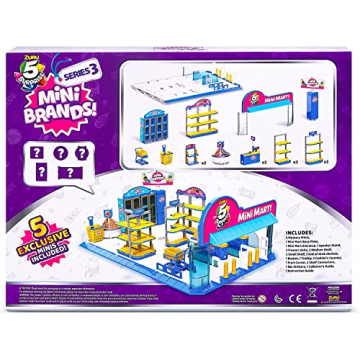5 Surprise Mini Brands Mini Mart Playset with 5 Mystery Minis