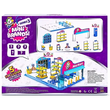 5 Surprise Mini Brands Mini Mart Playset with 5 Mystery Minis