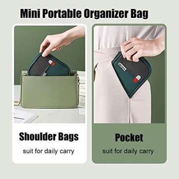 paerma Empty First Aid Bags Travel Medical Supplies Cosmetic Organizer Insulated Medicine Bag Convenient Safety Kit Suit for Family Outdoors Hiking Camping Car Office Workplace,Green(Mom Son Bag)