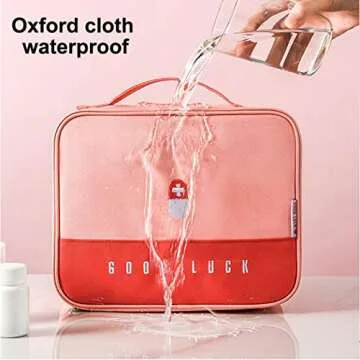 paerma Empty First Aid Bags Travel Medical Supplies Cosmetic Organizer Insulated Medicine Bag Convenient Safety Kit Suit for Family Outdoors Hiking Camping Car Office Workplace,Green(Mom Son Bag)