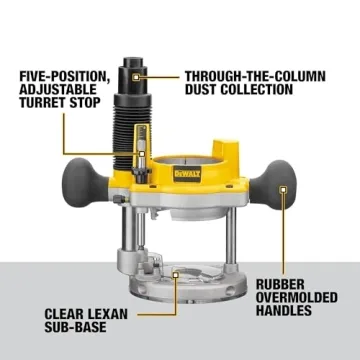 DEWALT Router with Plunge Base, Soft Start, 12 Amp