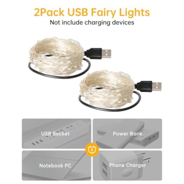 Blingstar 33ft USB Fairy Lights - Perfect for Christmas