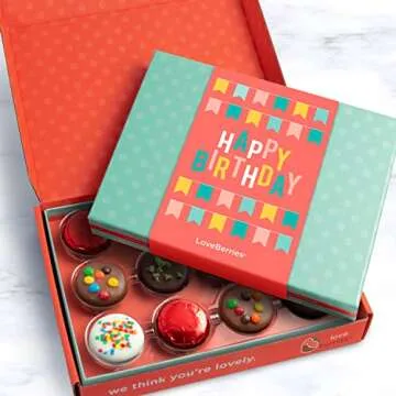 A Gift Inside Birthday Deluxe Chocolatey Covered Sandwich Cookies Gift Box