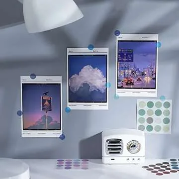 PUDIS 100 Sheet Washi Dots Stickers Scrapbook Stickers Colorful Decorative Journal Sticker Decoration Labels for DIY Journal Planner Scrapbooking Album Journal Supplies (100 Sheets)