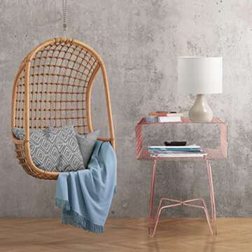 mDesign Modern Industrial Side Table with Storage Shelf, 2-Tier Metal Minimal End Table, Metallic Ca...