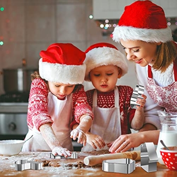 Senbowe 12 Pcs Christmas Cookie Cutters for Holiday Baking