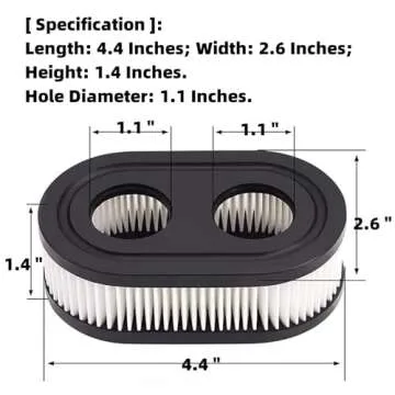 (4-Pack) 593260 798452 334404 Lawn Mower Air Filter for 550ex 675exi 725exi Series fits Troy Bilt TB110 TB200 TB230 Lawnmower and More