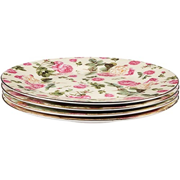 Gracie China Rose Chintz Porcelain Dessert Plate Set