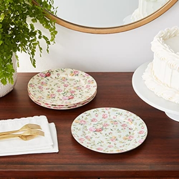 Gracie China Rose Chintz Porcelain Dessert Plate Set