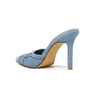 Vivianly Women's Denim Stiletto Heels for Elegance & Comfort