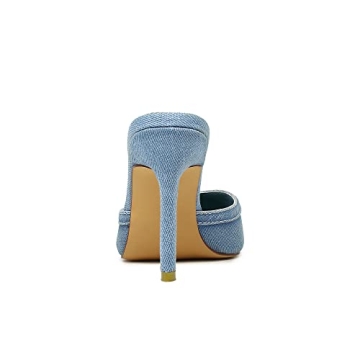 Vivianly Women's Denim Stiletto Heels for Elegance & Comfort
