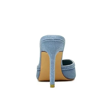 Vivianly Women's Denim Stiletto Heels for Elegance & Comfort