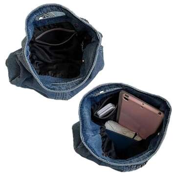 XACKWUERO Women Denim Shoulder Handbag - Stylish & Practical