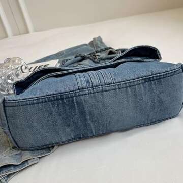 XACKWUERO Women Denim Shoulder Handbag - Stylish & Practical