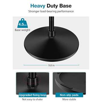 InnoGear Height Adjustable Detachable Microphone Stand