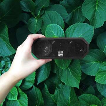 Altec Lansing IMW449 Jacket H2O 4 Rugged Floating Ultra Portable Bluetooth Waterproof Speaker with up to 10 Hours of Battery Life, 100FT Wireless Range and Voice Assistant Integration (BLK)