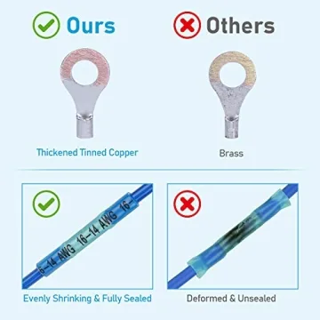 TICONN 250Pcs Heat Shrink Wire Connectors