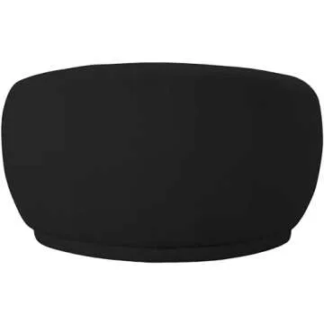 Meridian Furniture 693Black-C Hyde Collection Modern | Contemporary Boucle Fabric Upholstered Accent Chair with Rounded Back, Black, 42" W x 38" D x 27.5" H