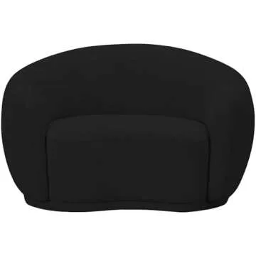Meridian Furniture 693Black-C Hyde Collection Modern | Contemporary Boucle Fabric Upholstered Accent Chair with Rounded Back, Black, 42" W x 38" D x 27.5" H