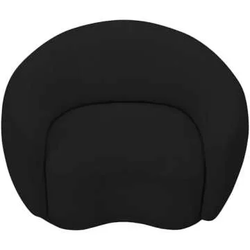 Meridian Furniture 693Black-C Hyde Collection Modern | Contemporary Boucle Fabric Upholstered Accent Chair with Rounded Back, Black, 42" W x 38" D x 27.5" H