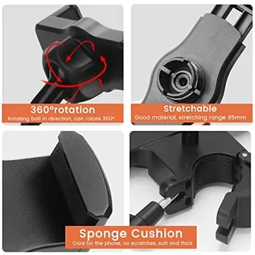 Multi-purpose Phone Holder Microphone Stand Tray with Clamp