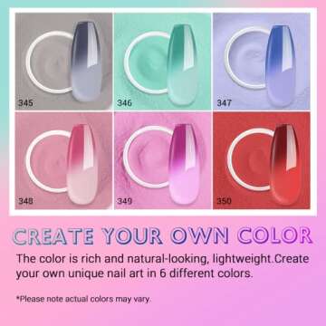AZUREBEAUTY Color Changing Dip Powder Nail Set 6 Colors