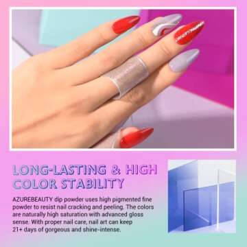AZUREBEAUTY Color Changing Dip Powder Nail Set 6 Colors
