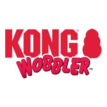 KONG Wobbler - Interactive Dog Toy for Treat Dispensing - Dog Slow Feeder for Healthy Eating - for Medium/Small Dogs