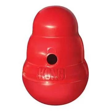 KONG Wobbler - Interactive Dog Toy for Treat Dispensing - Dog Slow Feeder for Healthy Eating - for Medium/Small Dogs