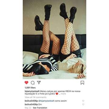 WEANMIX 3 Pcs Fishnet Stockings High Waist Pantyhose