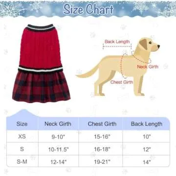 BINGPET Dog Sweater Dress for Small Dogs & Cats - Stylish Knitwear