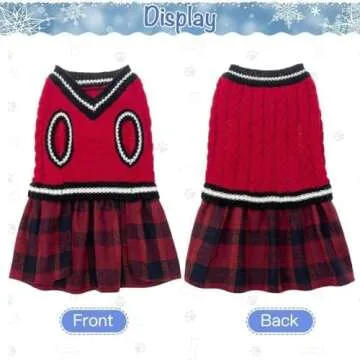 BINGPET Dog Sweater Dress for Small Dogs & Cats - Stylish Knitwear