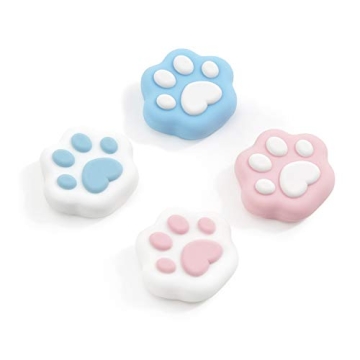 GeekShare Cat Paw Shape Thumb Grip Caps - Soft Silicone Joystick Cover for Switch/OLED/Switch Lite, ...
