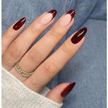 DND Gel Polish Set - 1 each of Red Gel Polish and Red Nail Polish, 633 Garnet Red, 0.5 Fl Oz