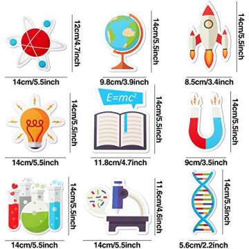 45 Pieces Science Bulletin Board Decorations for Classroom Science Cut Outs Science Lab Accents Mix ...