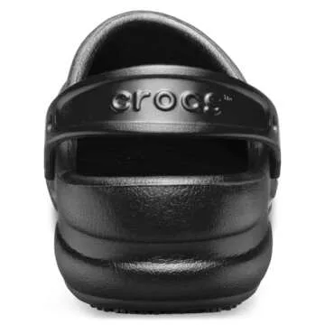 Crocs Unisex Adult Men's and Women's Bistro Clog | Slip Resistant Work Shoes, Black, 10 Women 8 Men ...
