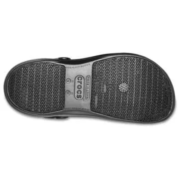 Crocs Unisex Adult Men's and Women's Bistro Clog | Slip Resistant Work Shoes, Black, 10 Women 8 Men US