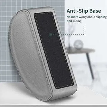 Remote Control Holder with 5 Compartments, KENOBEE Anti-slip Desktop Caddy Storage Organizer for Remote Controllers, Office Supplies, Makeup Brush, Media Accessories, Denim Gray