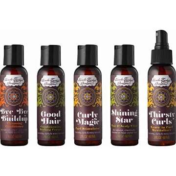 Uncle Funky's Daughter Perfectly Poo Free Kit - Travel-Friendly Curl Care