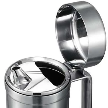 LVOERTUIG Olive Oil Dispensers Bottle, 550ML Oil Can Stainless Steel Oil Dispenser Pot Leak Proof Oil Salad Dressing Storage Oil Bottles Oil Container with Lid for Kitchen Cooking BBQ