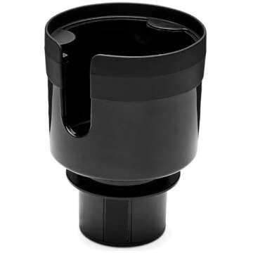 Amazon Basics Car Cup Holder Expander with Adjustable Base, Fits Large Bottles 3.4 to 3.8-Inch Diame...