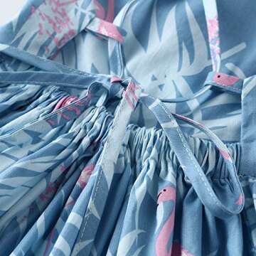 Tonwod Little Girl Dress,Sleeveless Cotton Casual Summer Floral Sundress (5/6, Light blue-A11)
