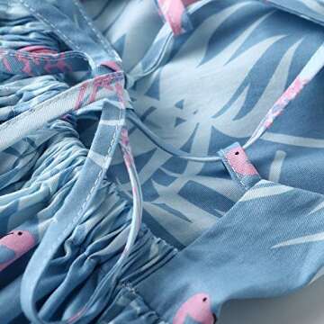 Tonwod Little Girl Dress,Sleeveless Cotton Casual Summer Floral Sundress (5/6, Light blue-A11)